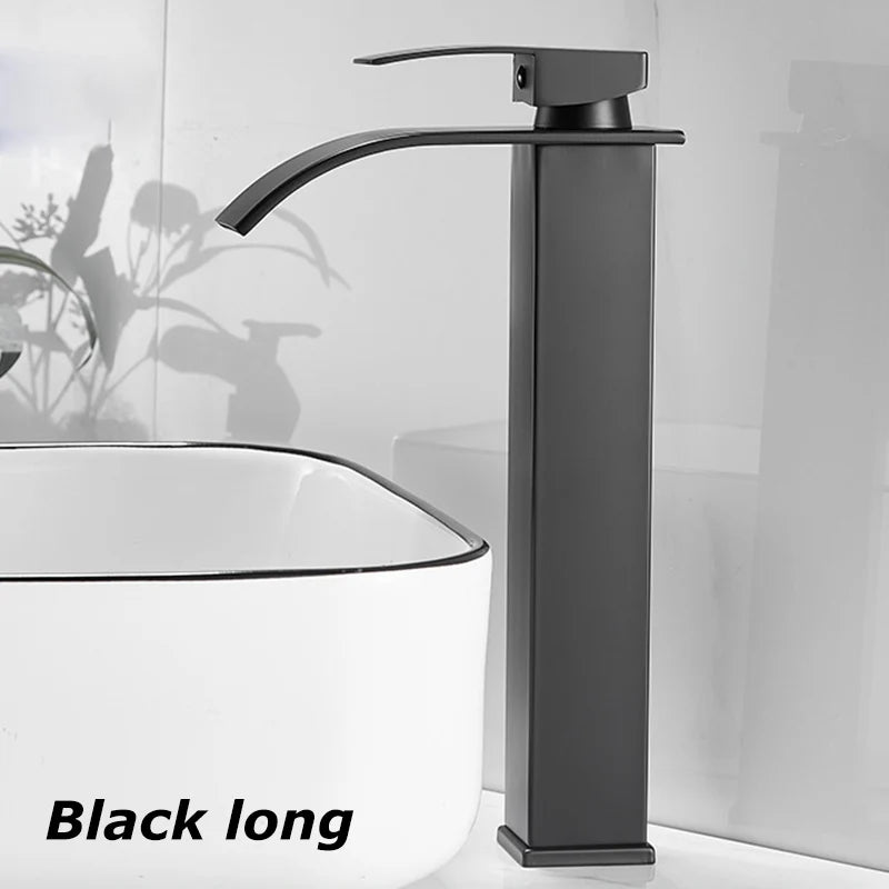 Waterfall Bathroom Faucet – Hot & Cold Dual Control, Stainless Steel