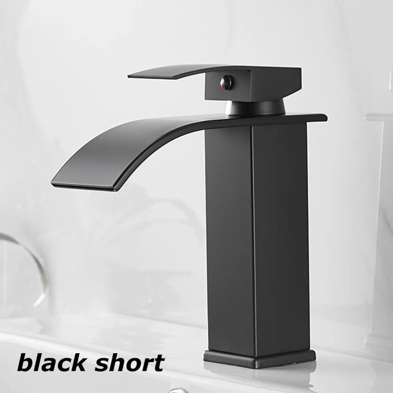 Waterfall Bathroom Faucet – Hot & Cold Dual Control, Stainless Steel