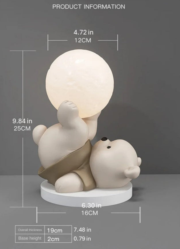 Nordic Bear Statue for Home Decor – Cute Resin Animal Figurine for Living Room, Desk or Entryway