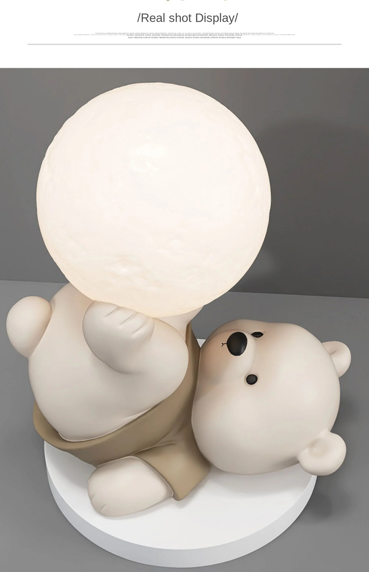 Nordic Bear Statue for Home Decor – Cute Resin Animal Figurine for Living Room, Desk or Entryway