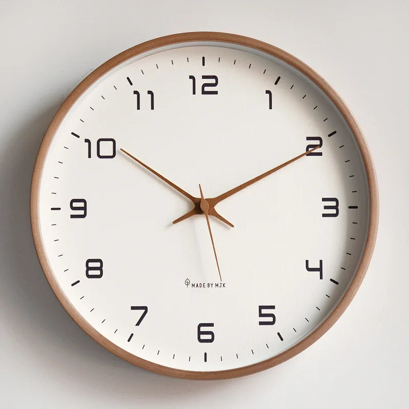 Nordic Minimalist Wooden Silent Wall Clock
