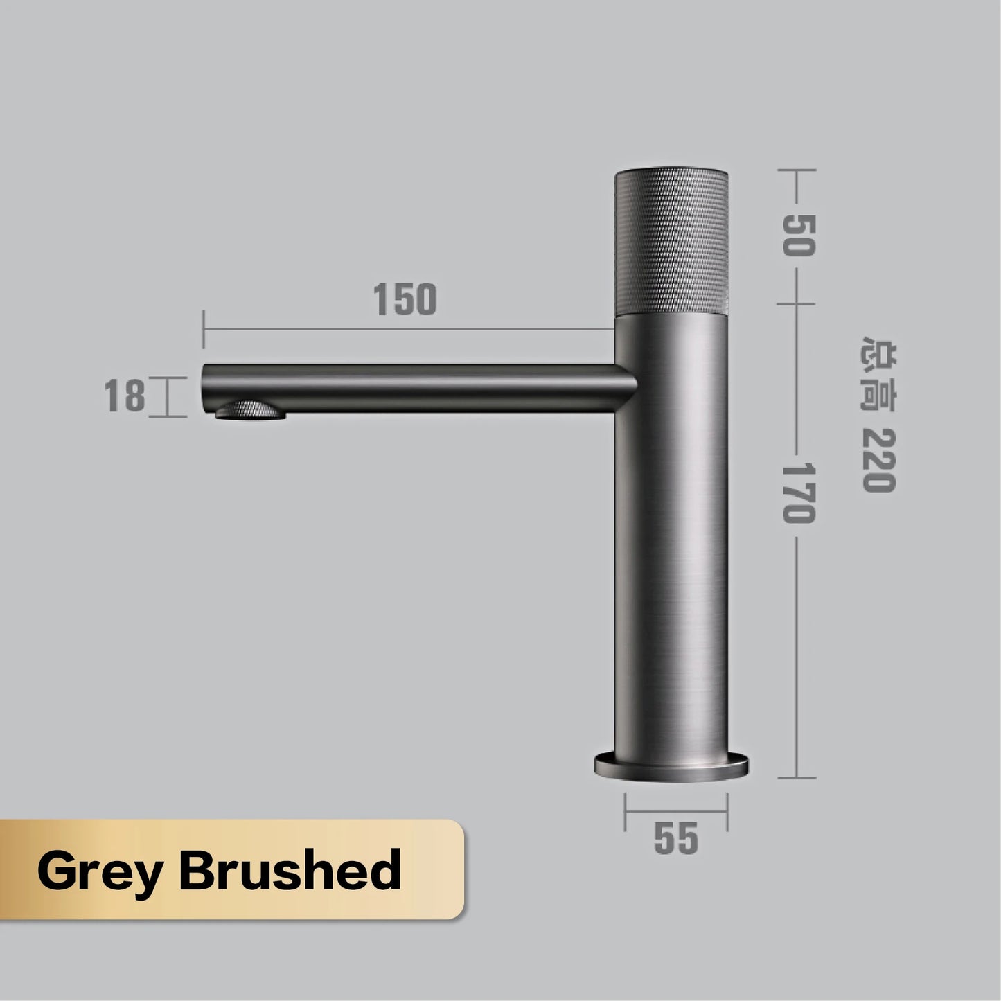 Black Brass Bathroom Faucet – Modern Round Single Handle Sink Tap for Hot & Cold Water