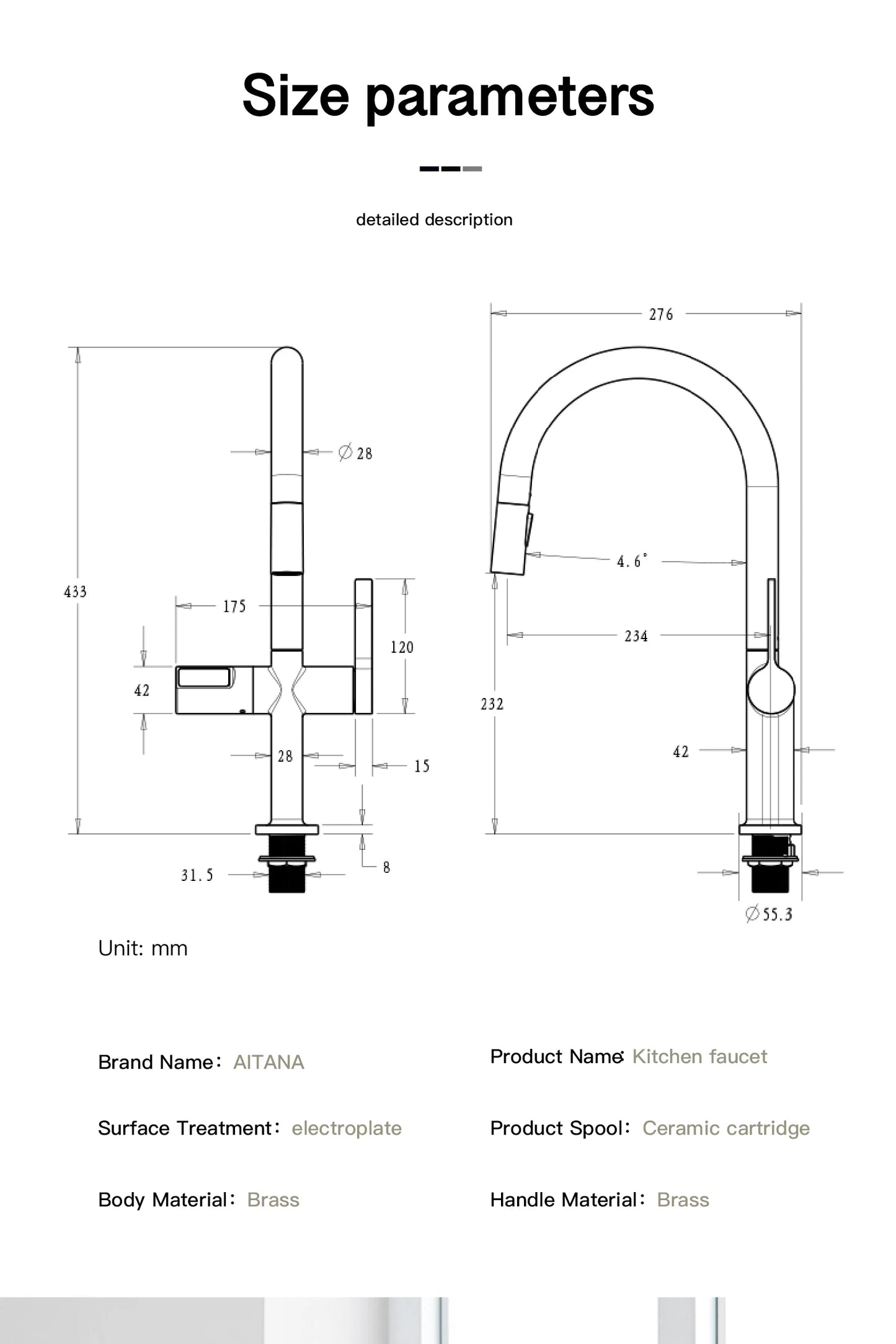 Black Brass Bathroom Faucet – Modern Round Single Handle Sink Tap for Hot & Cold Water
