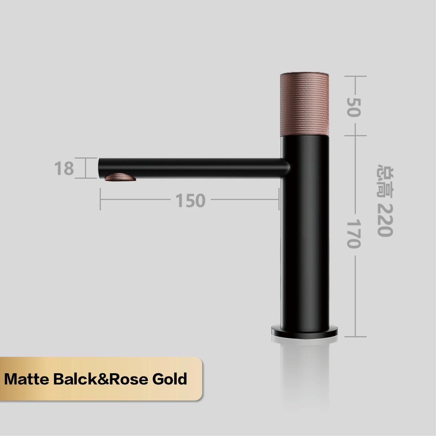 Black Brass Bathroom Faucet – Modern Round Single Handle Sink Tap for Hot & Cold Water