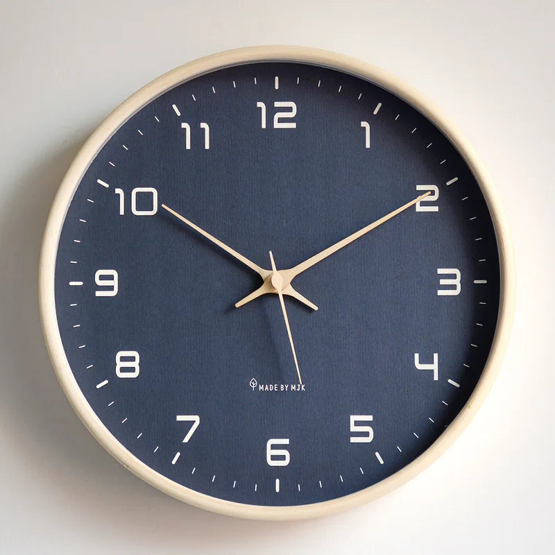 Nordic Minimalist Wooden Silent Wall Clock