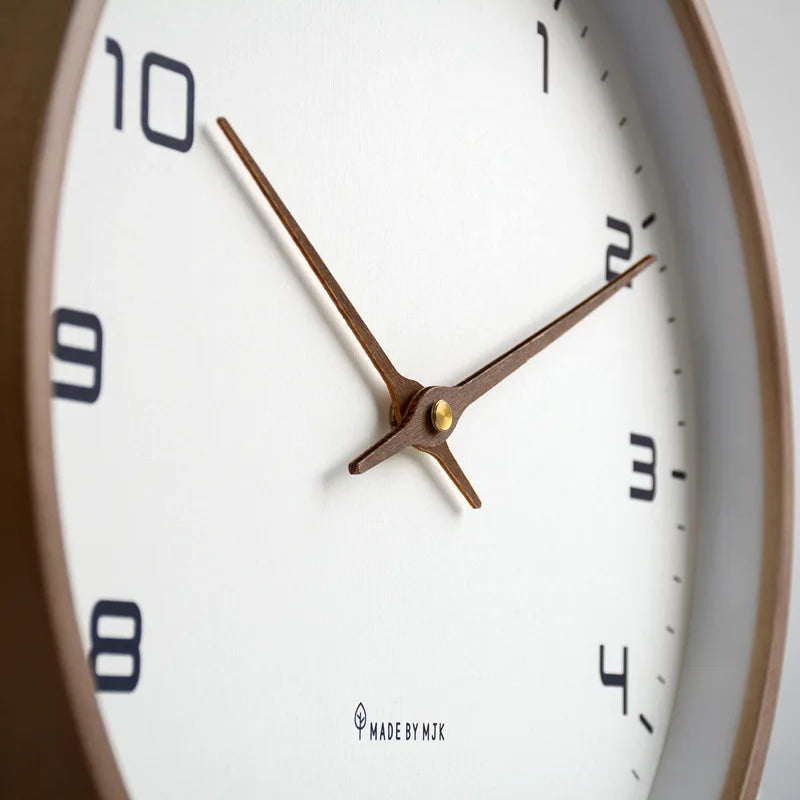 Nordic Minimalist Wooden Silent Wall Clock