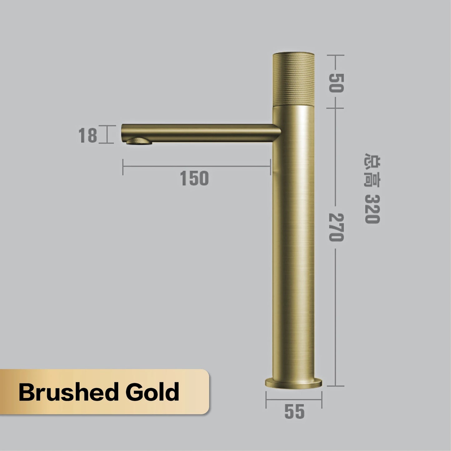 Black Brass Bathroom Faucet – Modern Round Single Handle Sink Tap for Hot & Cold Water
