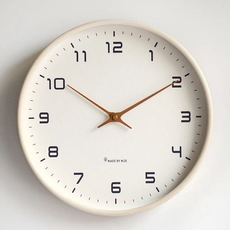Nordic Minimalist Wooden Silent Wall Clock