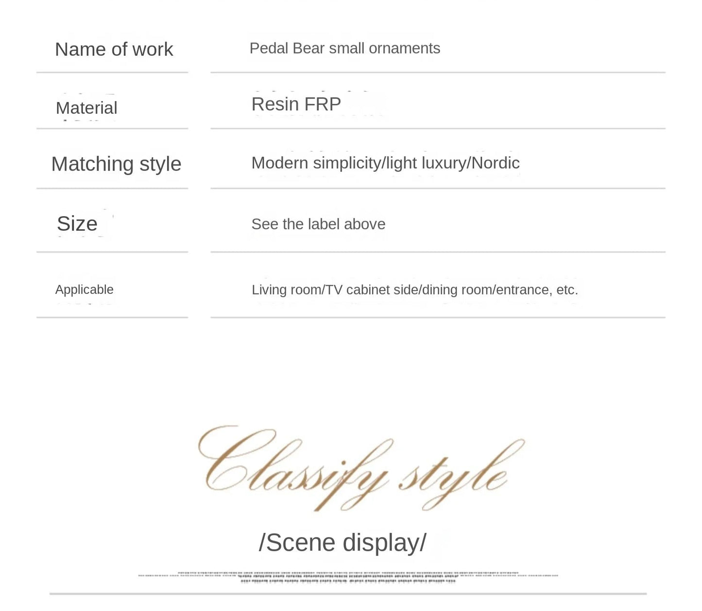 Nordic Bear Statue for Home Decor – Cute Resin Animal Figurine for Living Room, Desk or Entryway