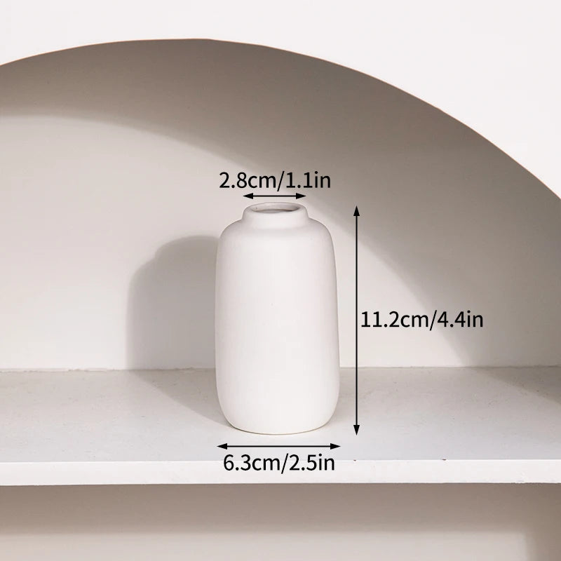 Modern White Ceramic Flower Vase – Nordic Decorative Plant Pot for Home or Wedding