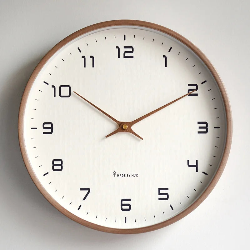 Nordic Minimalist Wooden Silent Wall Clock