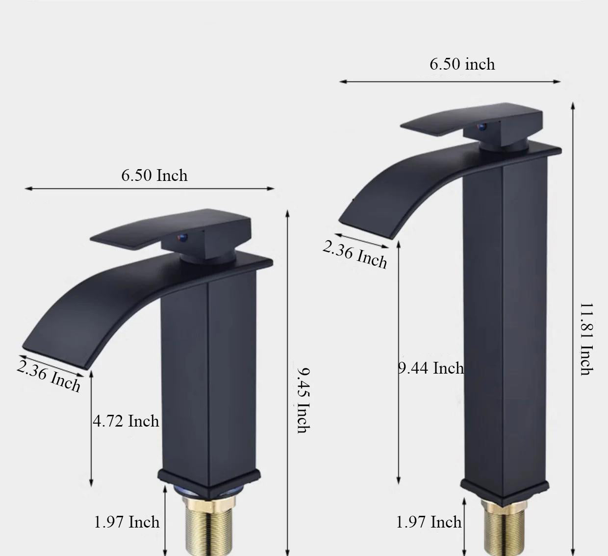 Waterfall Bathroom Faucet – Hot & Cold Dual Control, Stainless Steel
