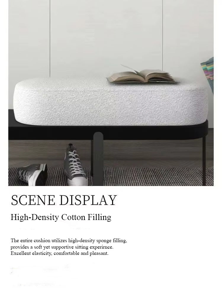 Creative U-shaped Footstool Solid Wood Bench Living Room Furniture Home Door Shoe Changing Stool Entrance Bedroom Bedside Stool