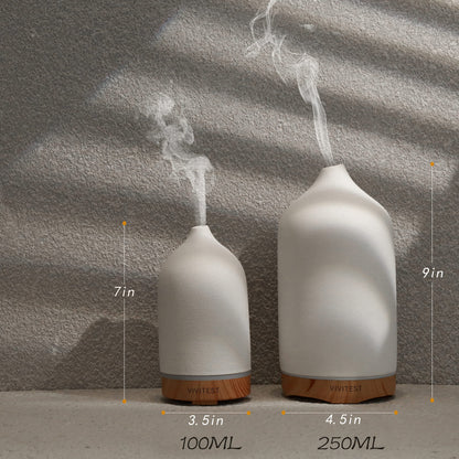 VIVITEST Ceramic Diffusers,Stone Essential Oil Diffuser, Ultrasonic Aromatherapy Diffusers for Home