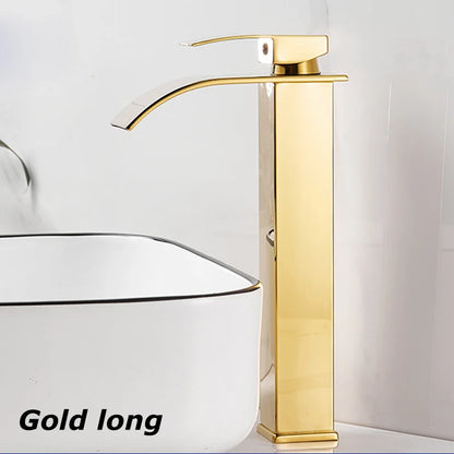 Waterfall Bathroom Faucet – Hot & Cold Dual Control, Stainless Steel