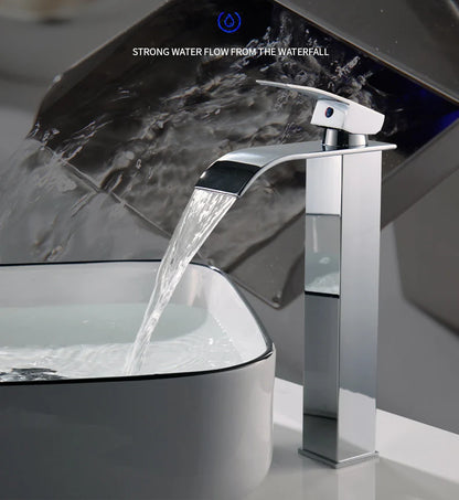 Waterfall Bathroom Faucet – Hot & Cold Dual Control, Stainless Steel