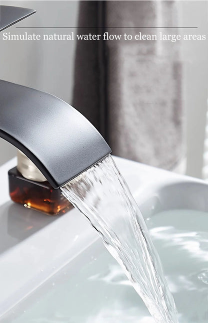 Waterfall Bathroom Faucet – Hot & Cold Dual Control, Stainless Steel
