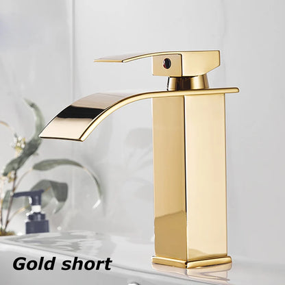 Waterfall Bathroom Faucet – Hot & Cold Dual Control, Stainless Steel