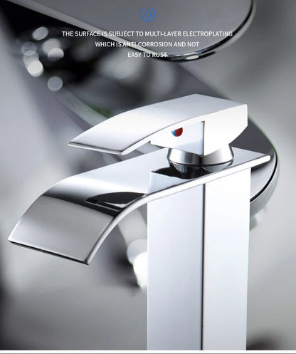 Waterfall Bathroom Faucet – Hot & Cold Dual Control, Stainless Steel