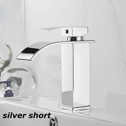 Waterfall Bathroom Faucet – Hot & Cold Dual Control, Stainless Steel