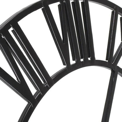 Vintage Roman Numerals Large Wall Clock – Silent 3D Metal Decor for Living Room, Modern Nordic Hanging Clock