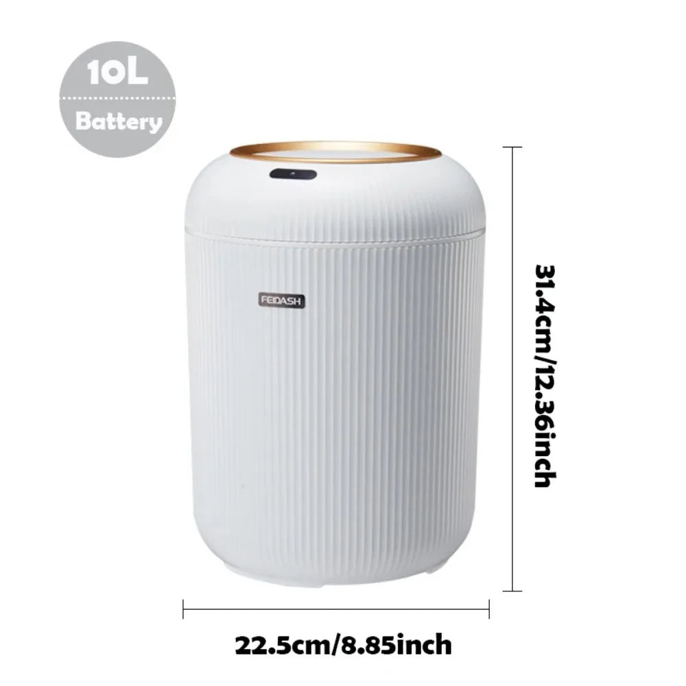 9.5L/10L Smart Sensor Trash Can – Automatic Lid Bin for Home & Office