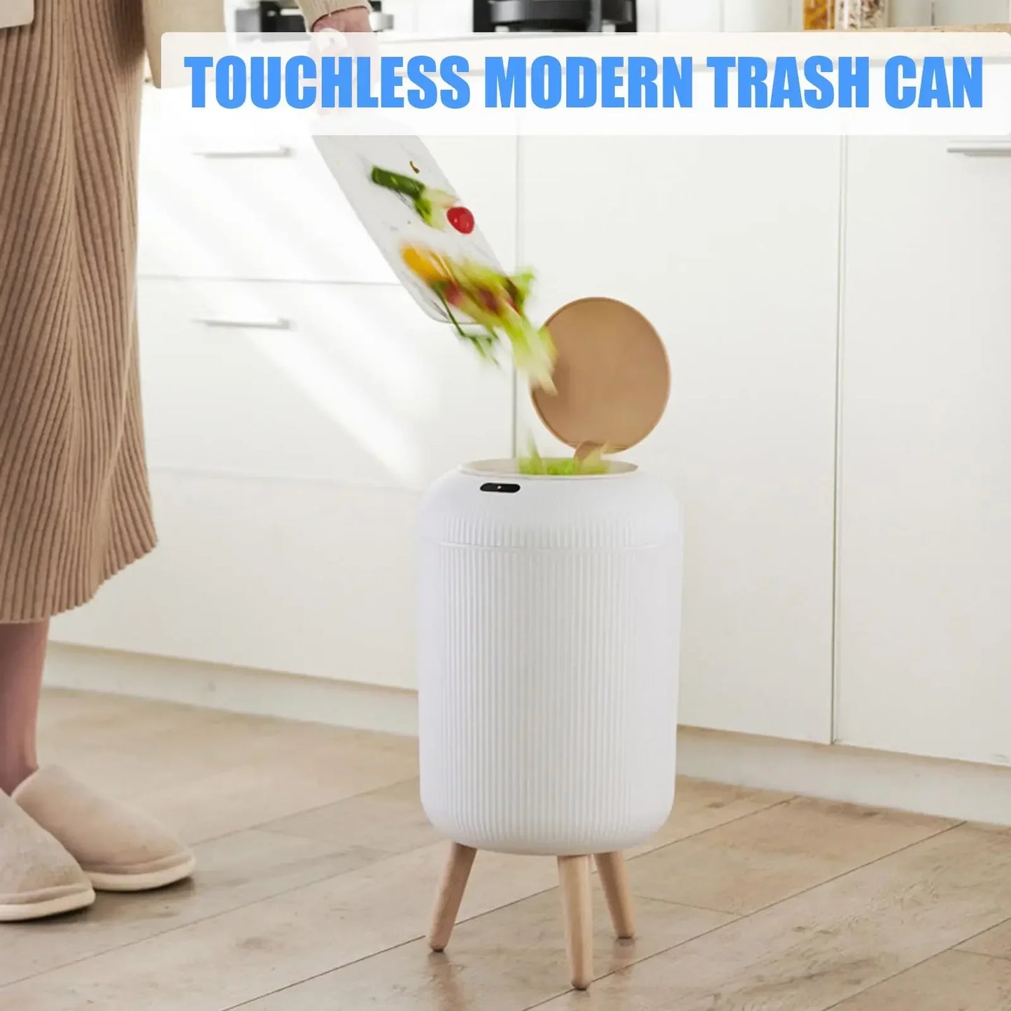 9.5L/10L Smart Sensor Trash Can – Automatic Lid Bin for Home & Office