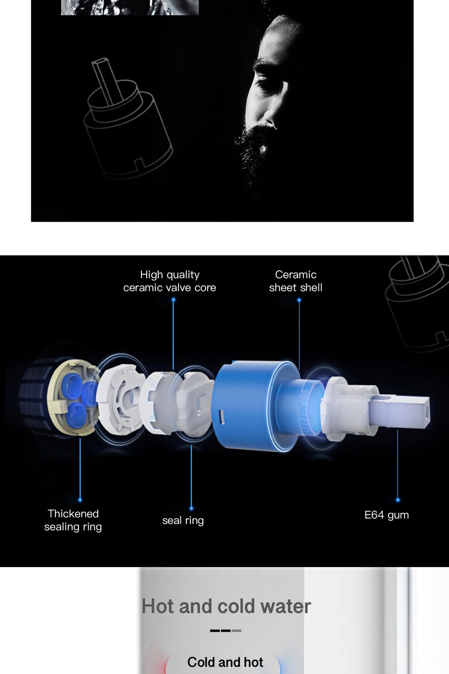 Gun Gray Brass Kitchen Faucet with Digital Display, Sensor, Pull-Out Spray, Hot & Cold Mixer