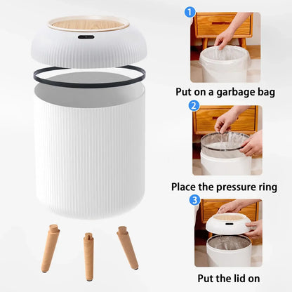 9.5L/10L Smart Sensor Trash Can – Automatic Lid Bin for Home & Office