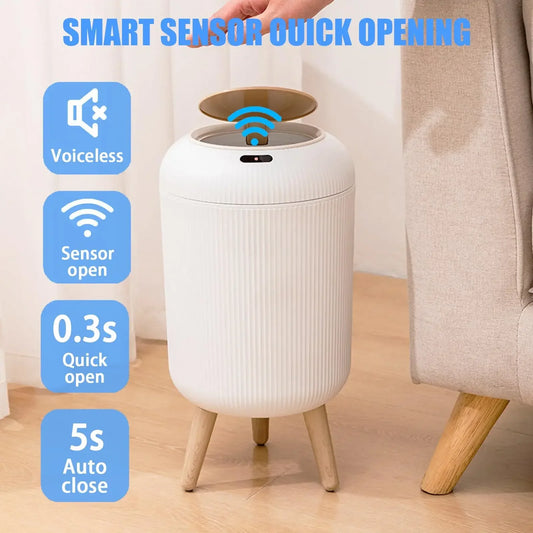 9.5L/10L Smart Sensor Trash Can – Automatic Lid Bin for Home & Office