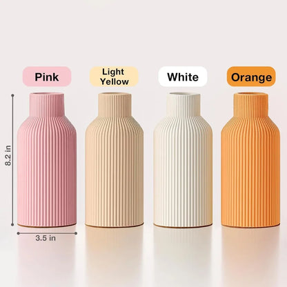 White Ceramic Vase for Home Decor – Kitchen, Bedroom, Living Room & Table Centerpiece