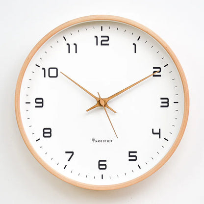 Nordic Minimalist Wooden Silent Wall Clock