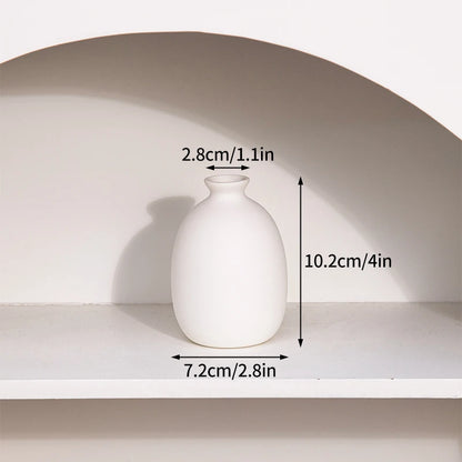 Modern White Ceramic Flower Vase – Nordic Decorative Plant Pot for Home or Wedding