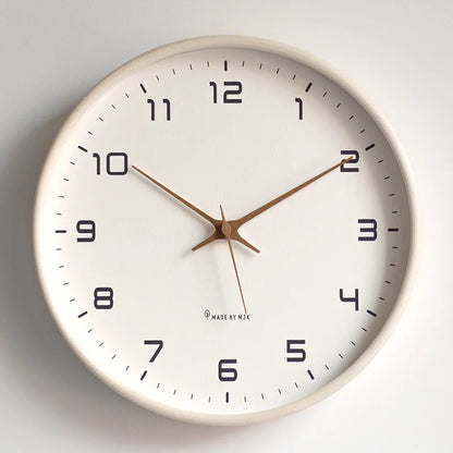 Nordic Minimalist Wooden Silent Wall Clock