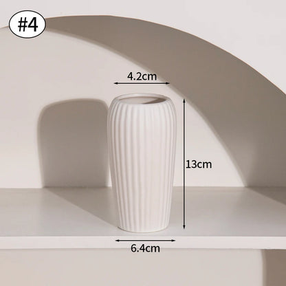 Modern White Ceramic Flower Vase – Nordic Decorative Plant Pot for Home or Wedding