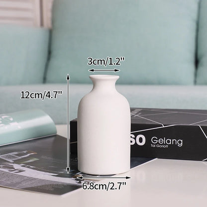 Modern White Ceramic Flower Vase – Nordic Decorative Plant Pot for Home or Wedding