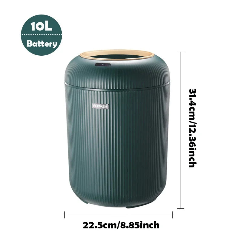 9.5L/10L Smart Sensor Trash Can – Automatic Lid Bin for Home & Office