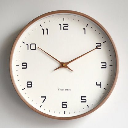 Nordic Minimalist Wooden Silent Wall Clock
